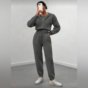 Gray Hoodie and Jogger Set